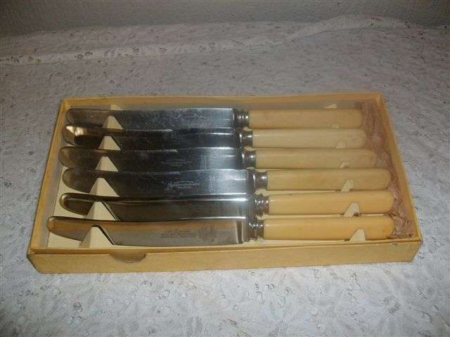 Boxed bone handle knifes