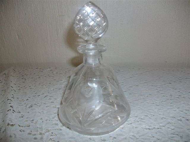 rose cut crystal vintage perfume bottle