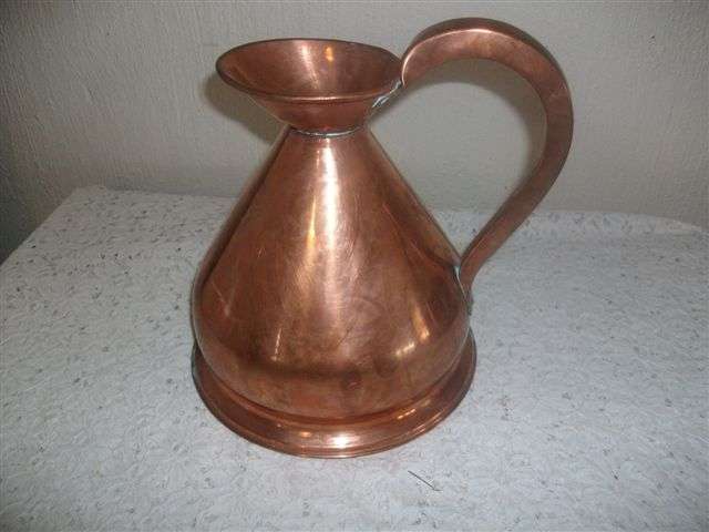 soild copper vintage jug