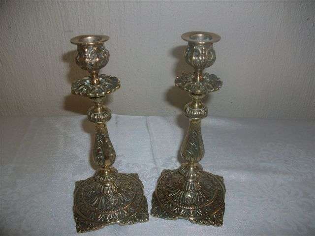 Gorgeous pair of ornate candle holders