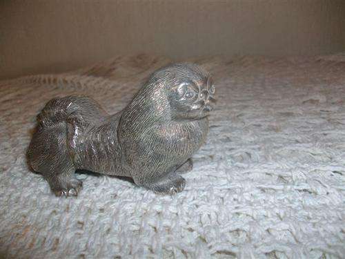 Ahh so sweet soild silver plated perkasie dog