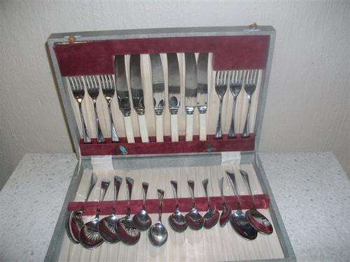 Vintage canteen set filled with vintage cutlery pieces