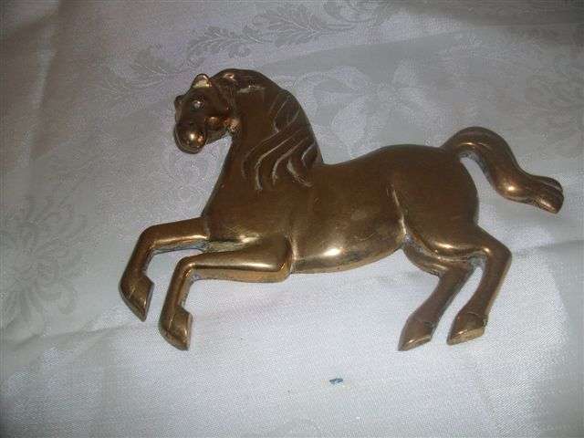 Lovely brass wall horse haning