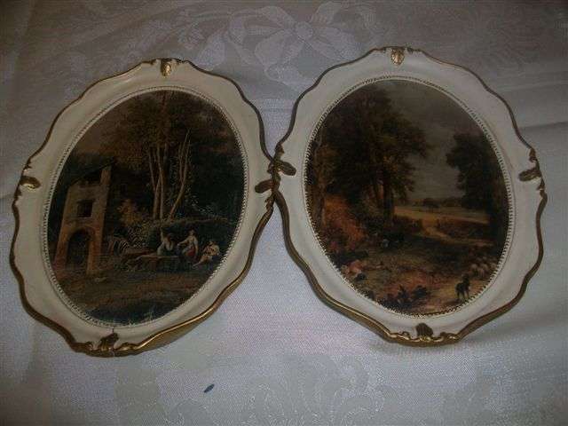 Two beatifully framed slik pictures