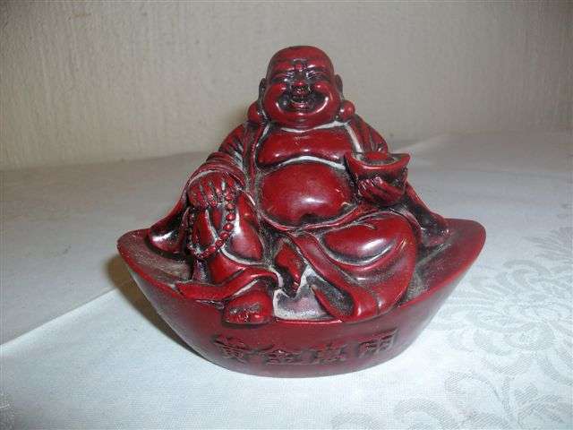 red resin buddha