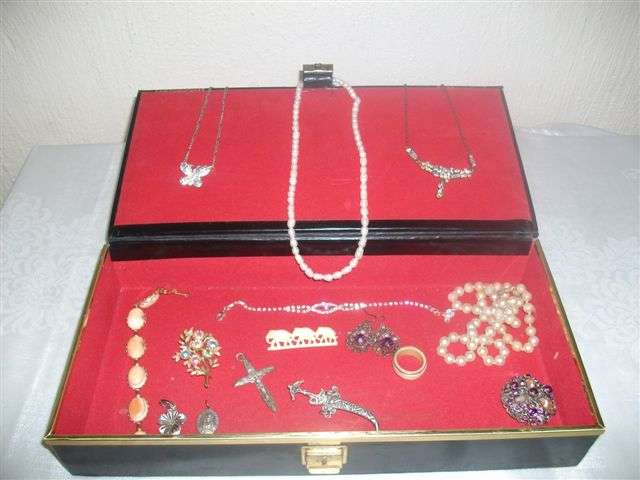 Granny's treasure box filled with costume jewellery