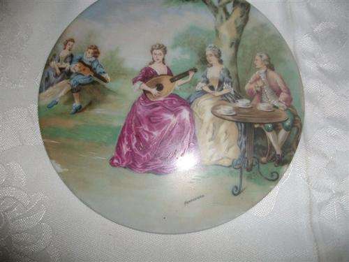 Gorgeous limoge romatic scene wall plaque