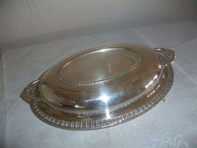 Sliver plated veggie dish