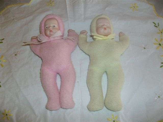 Two lovely procleain baby dolls