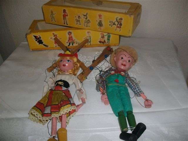 Two collectable (1960) pelham puppets boxed