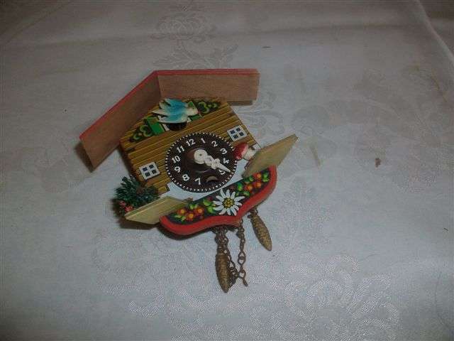 miniture cuckoo clock needs tlc or for parts
