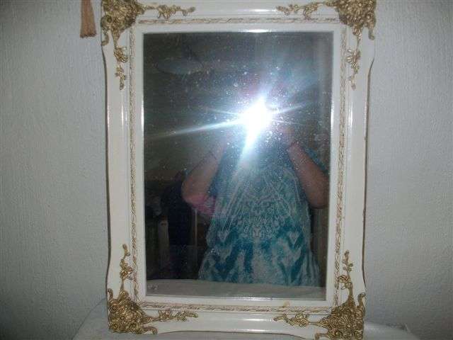 Wooden orante framed mirror in the vintage style so lovely