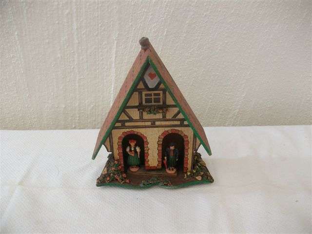 Wooden vintage weather house