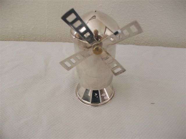 Lovely sliver plated windmill saving box