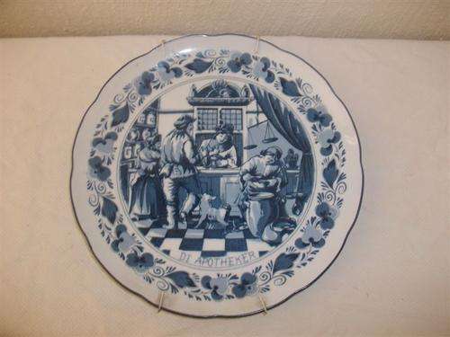 Collectable blue and white delft wall plate