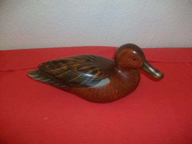 Collectors wooden brown duck ornament