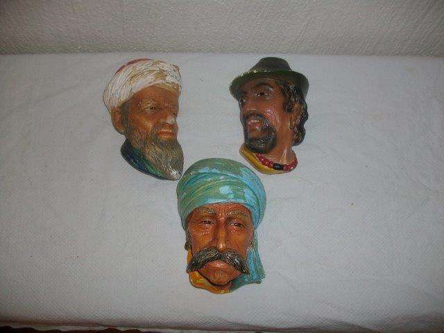 Three collectable bossons head wall plaques- lot 2