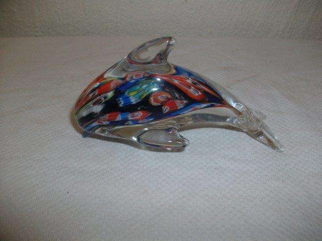 Simply lovely colorful glass dolphin