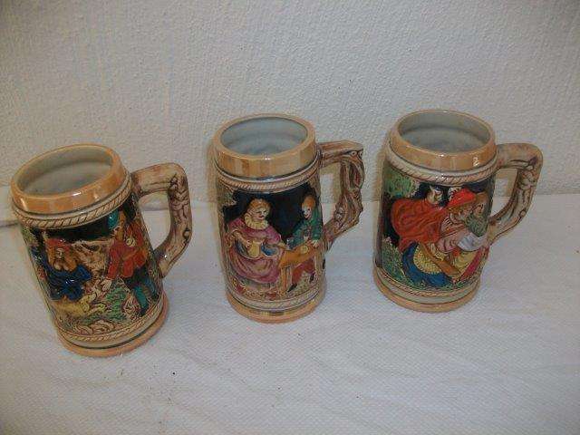 Three vintage german? stain mugs for the collector