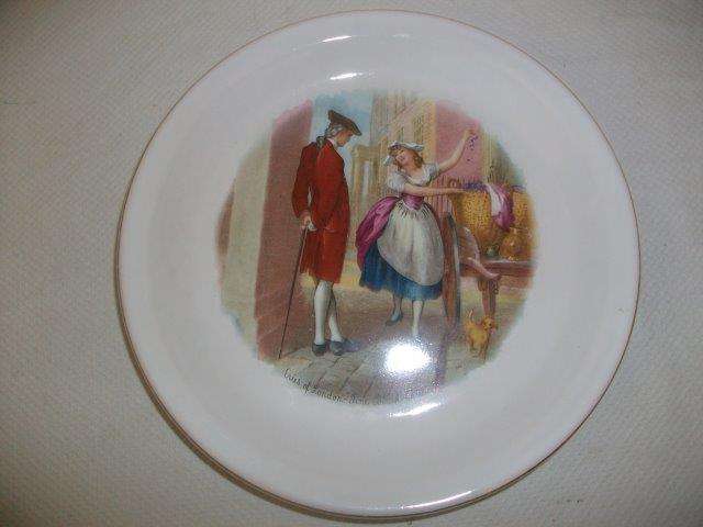 french looking dancing scene wall plate