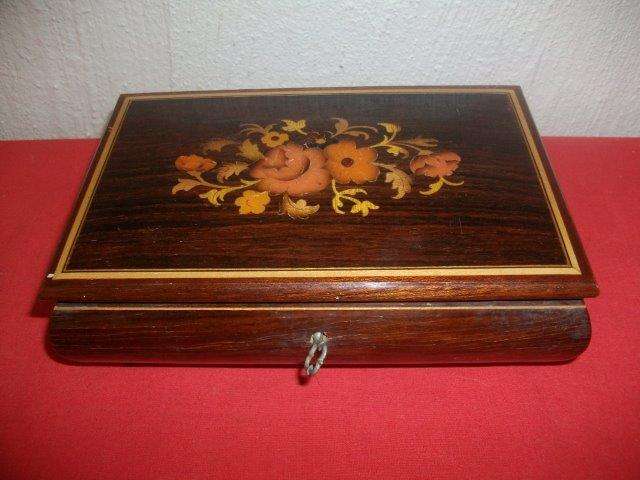 Lovely wooden trinket box with key
