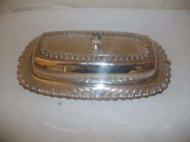 Vintage sliver plated butter dish