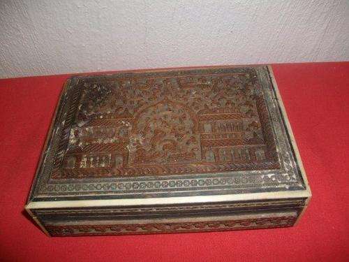 Detailed wooden trinket box