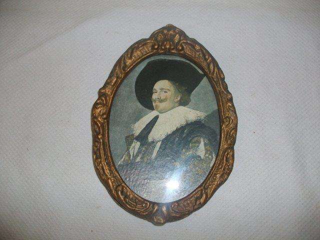 Lovely small ornate frame with vintage print