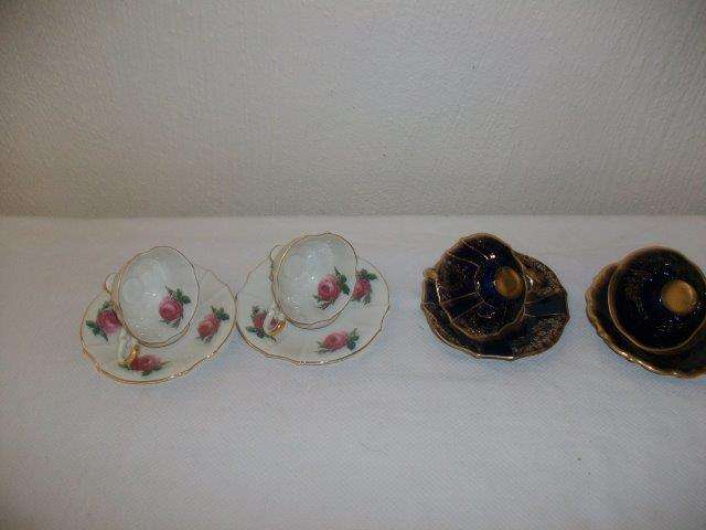 Four different but lovely small demitasse coffee cups