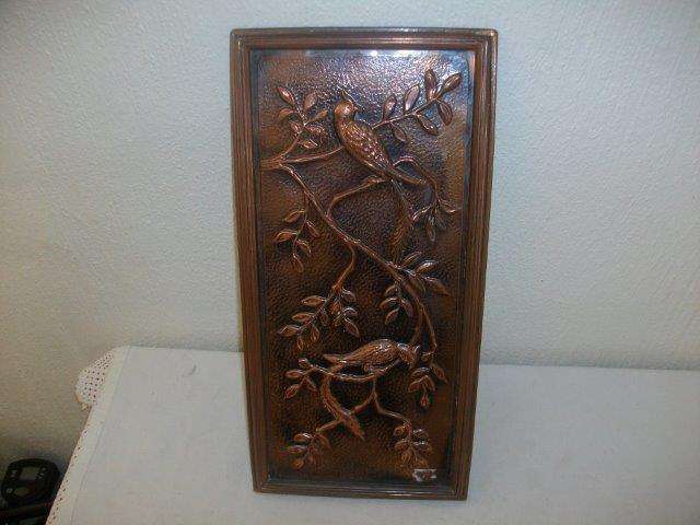 gorgeous copper bird wall hanging picture