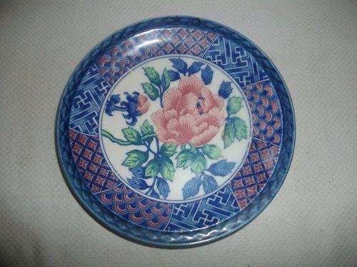 Small imari style flower wall plate