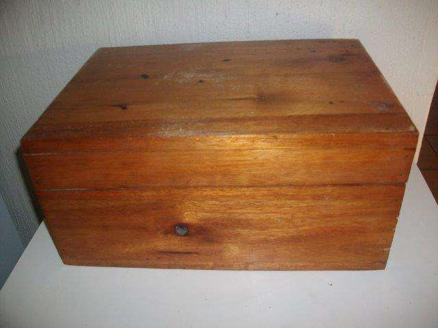 Large wooden boxed used for storage