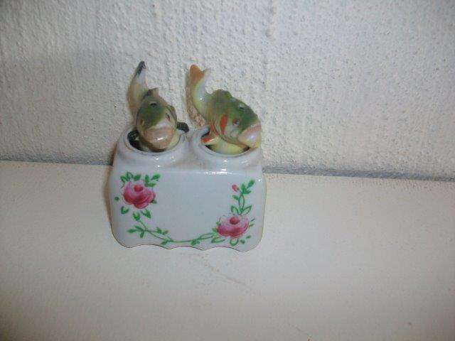 nice set of fish salt and peppers