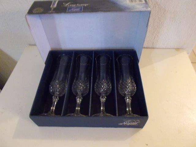 Stunning boxed crystal champagne glasses