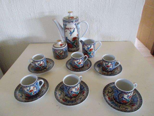 Stunning imari style coffee set