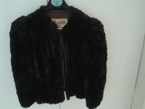 dark brown fur vintage ladies shoulder fur wrap