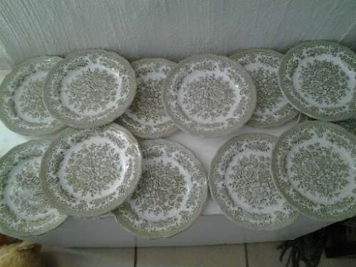 nice lot of +- 12 Royal stafforshire avondale ironstone ,J&C meakin floarl side plates