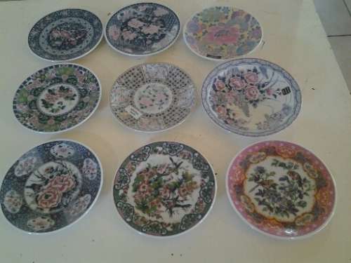 9 assorted small oriental imperial imari pretty pin dishes