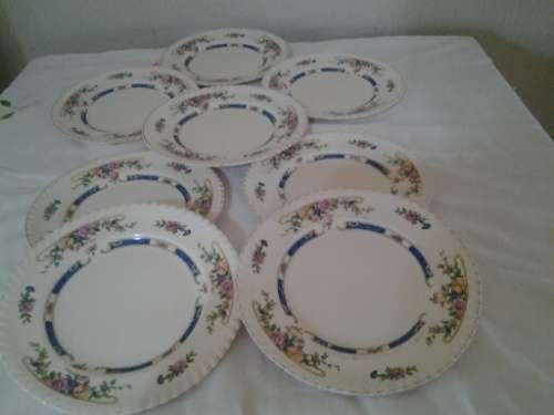 eight pretty vintage johonbrothers side plates