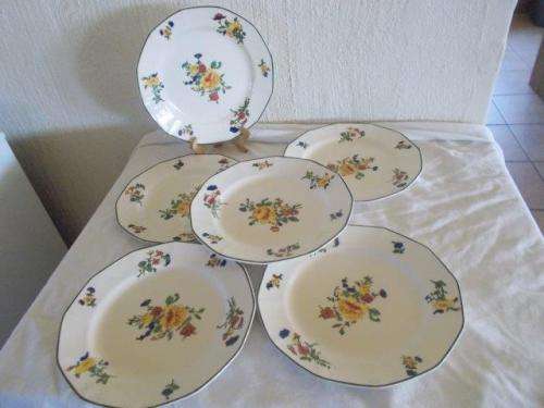 A set of six pretty floarl vintage Royal doulton plates