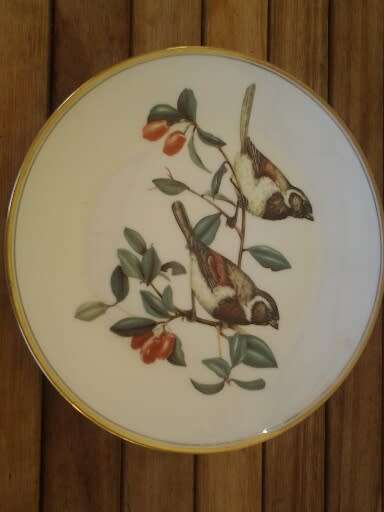 Heritage porcelain birds of south africa cape sparrow wall plate