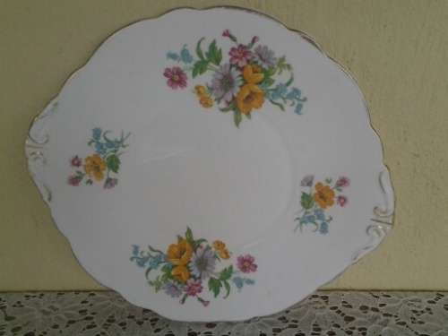 stunning royal standard vintage floral scene cake plate