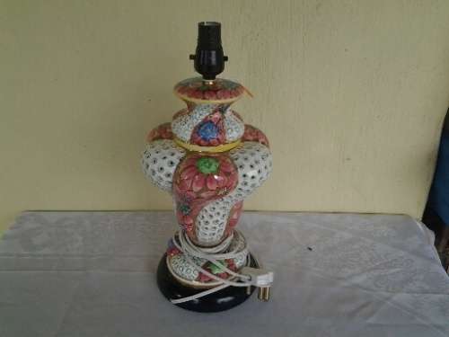 truly stunning floarl porcelain lamp base