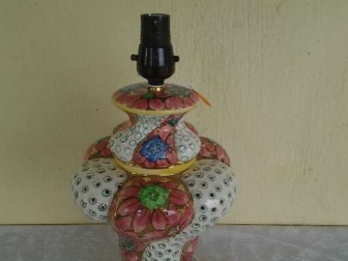 truly stunning floarl porcelain lamp base