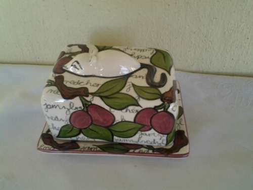 cute more modern porcelain butter dish