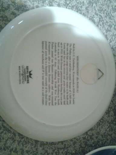three decorative collectable porcelain  ship scene porcelain wall plates