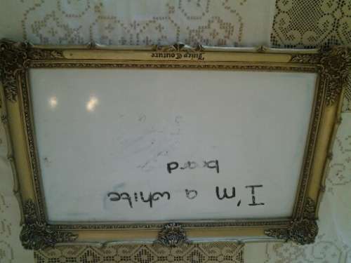 stunning ornate framed white board note holder