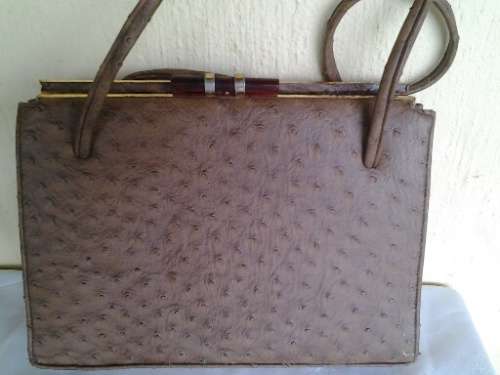 vintage ostrich skin bag