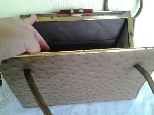 vintage ostrich skin bag