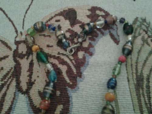 nice colorful glass beaded necklace